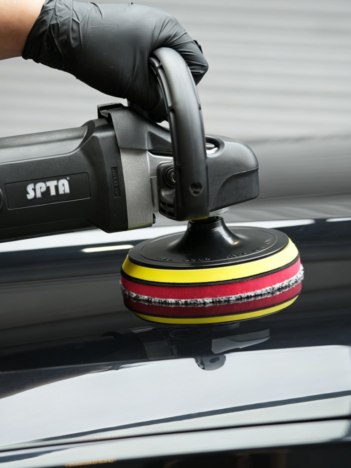 SPTA stacked pads in storage illustrating reusable, space-saving design