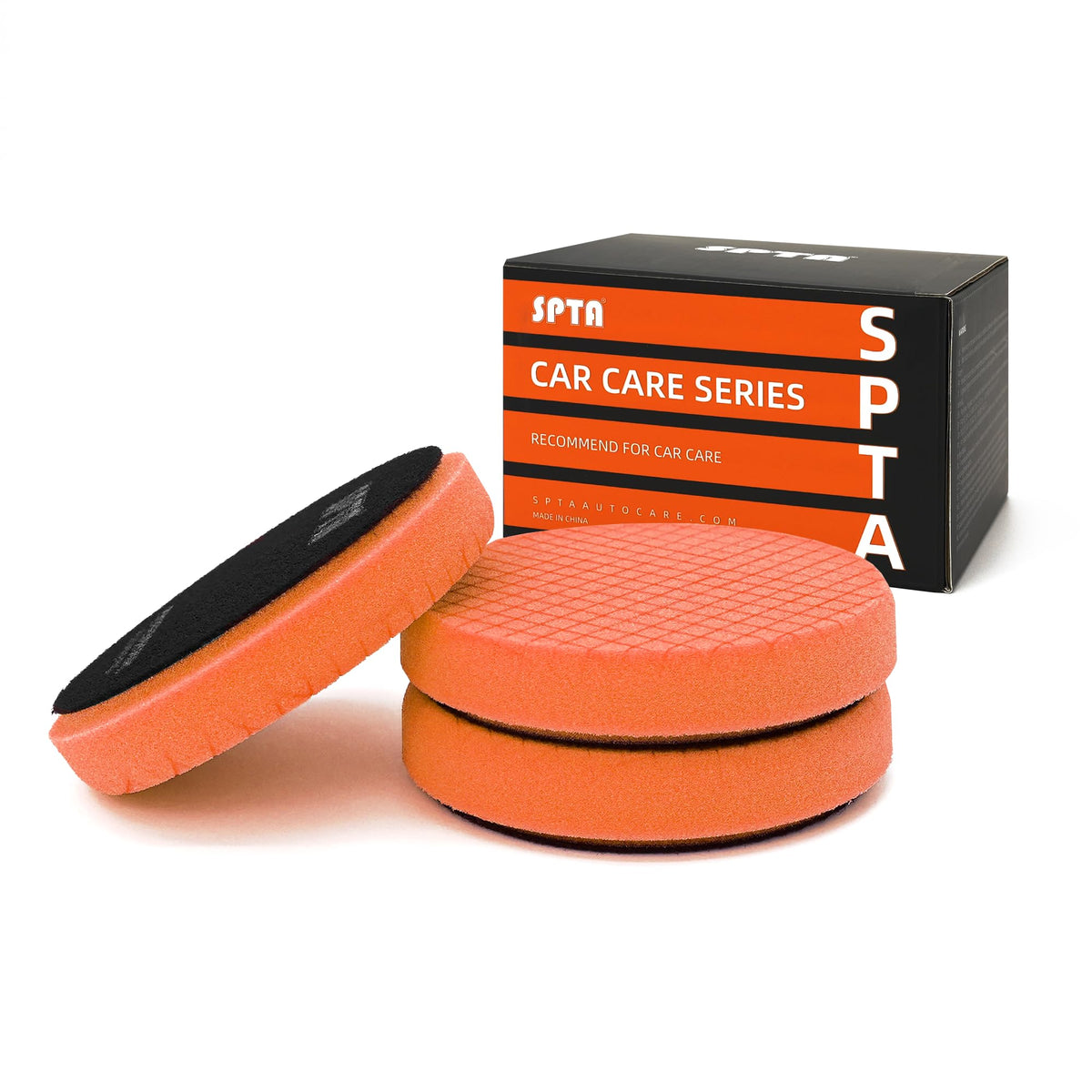 SPTA T40 orange pad front view showing face and brand, improves cutting control