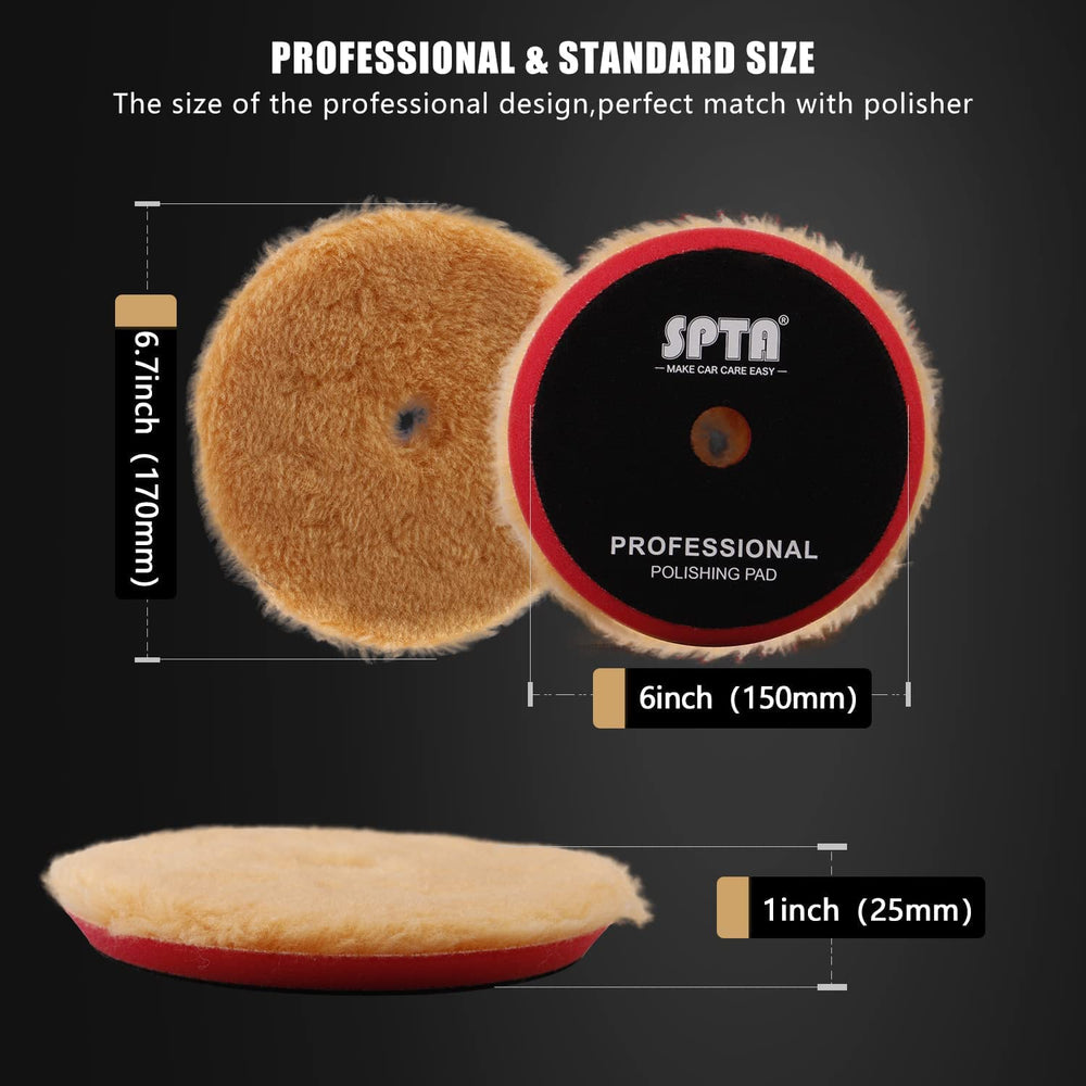 SPTA wool pad close-up texture highlighting dense natural fibers for faster cutting