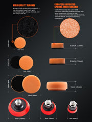 SPTA wool polishing pad detail highlighting aggressive cutting power on metal