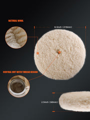 SPTA wool pad side profile demonstrating thickness and fiber density benefit