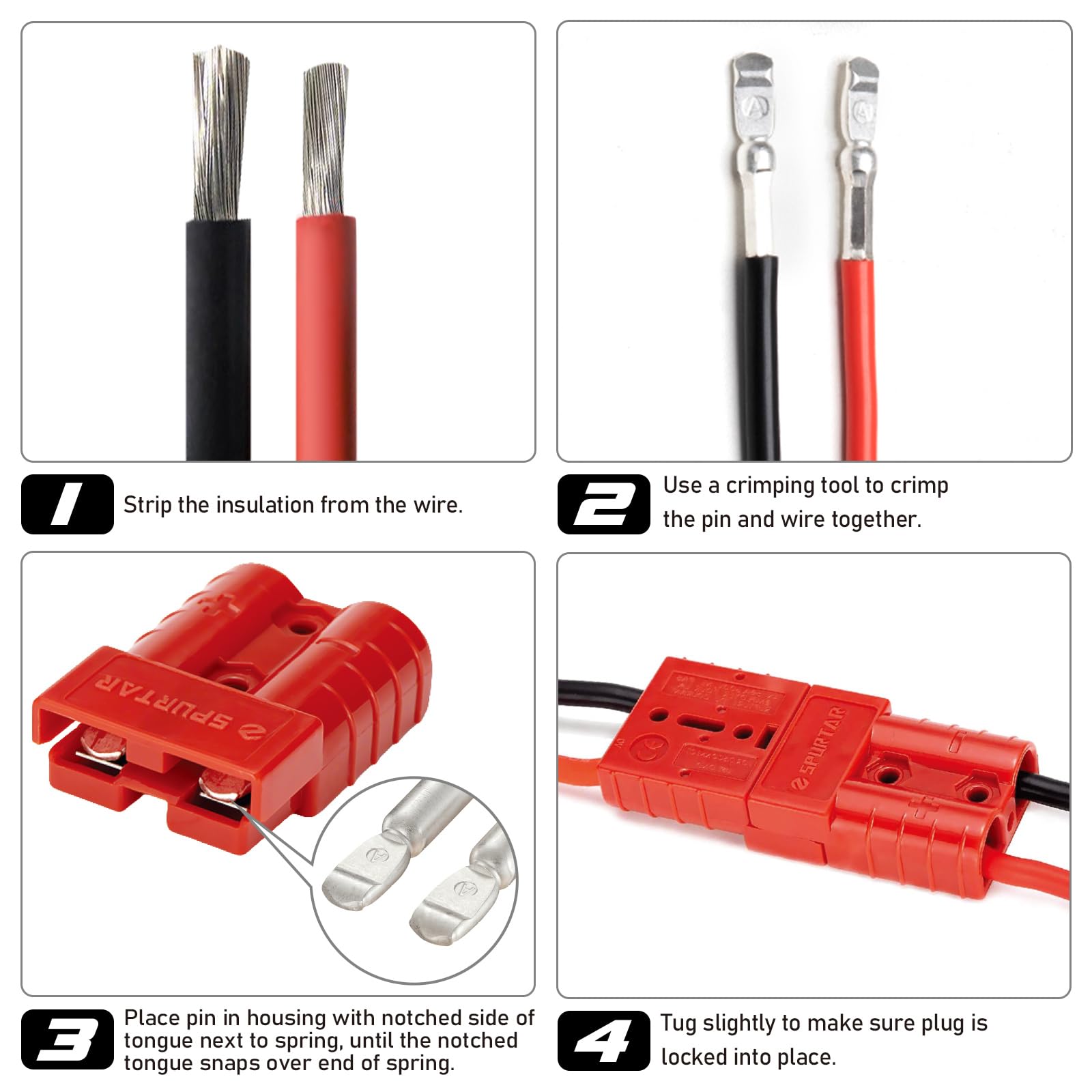 Spurtar lifestyle image of trailer battery connection providing fast field swapping