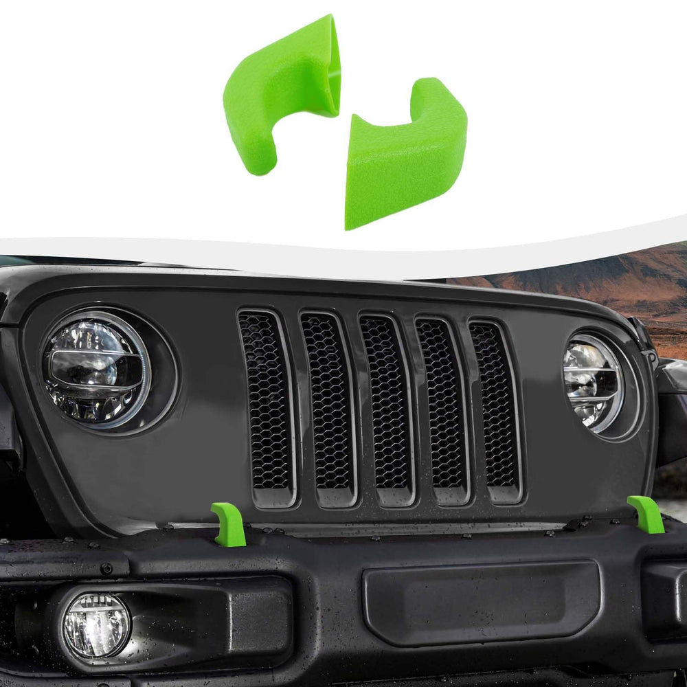 SQQP green tow hook cover front view showing fit and style benefit
