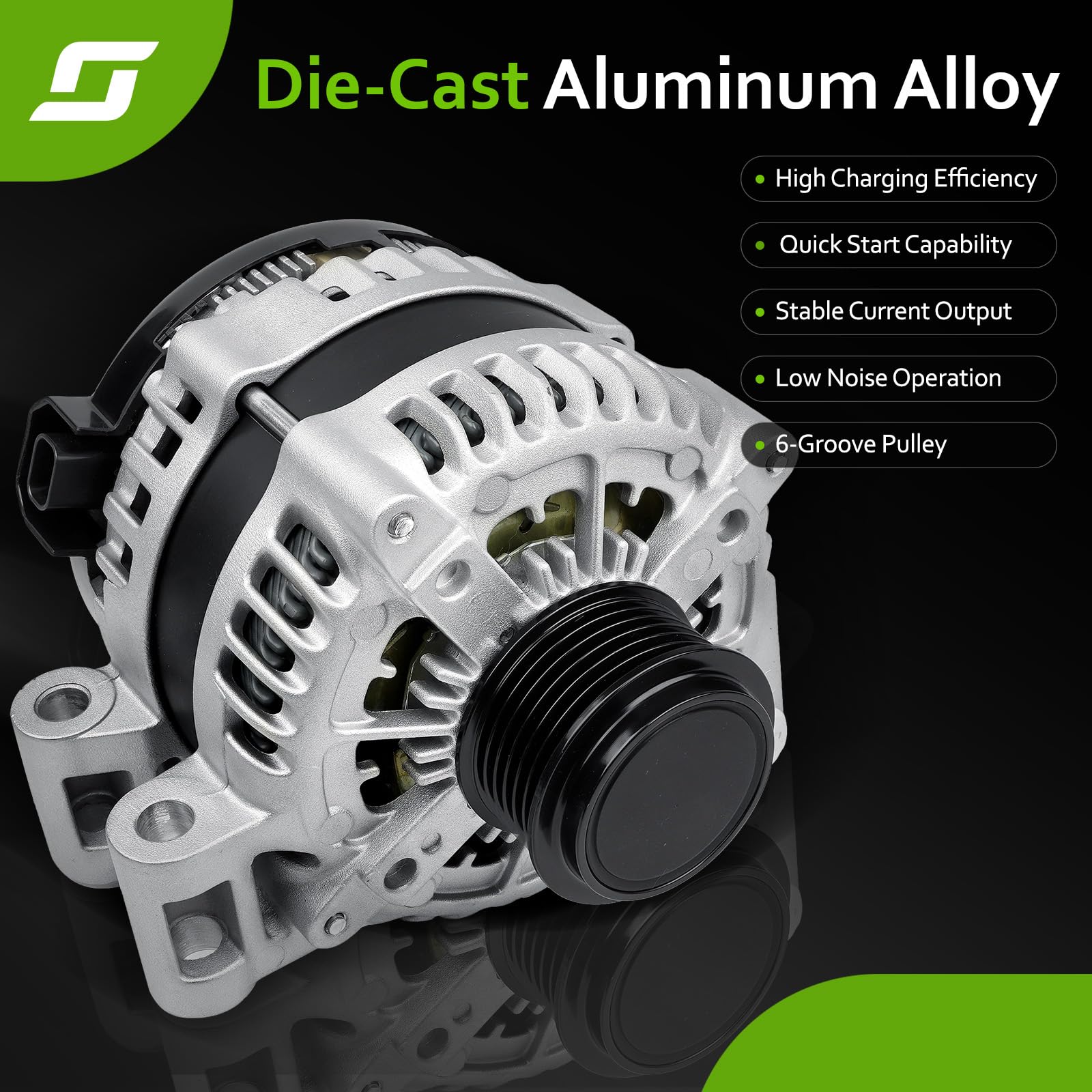 srosant new alternator beside old unit highlighting restored performance benefit