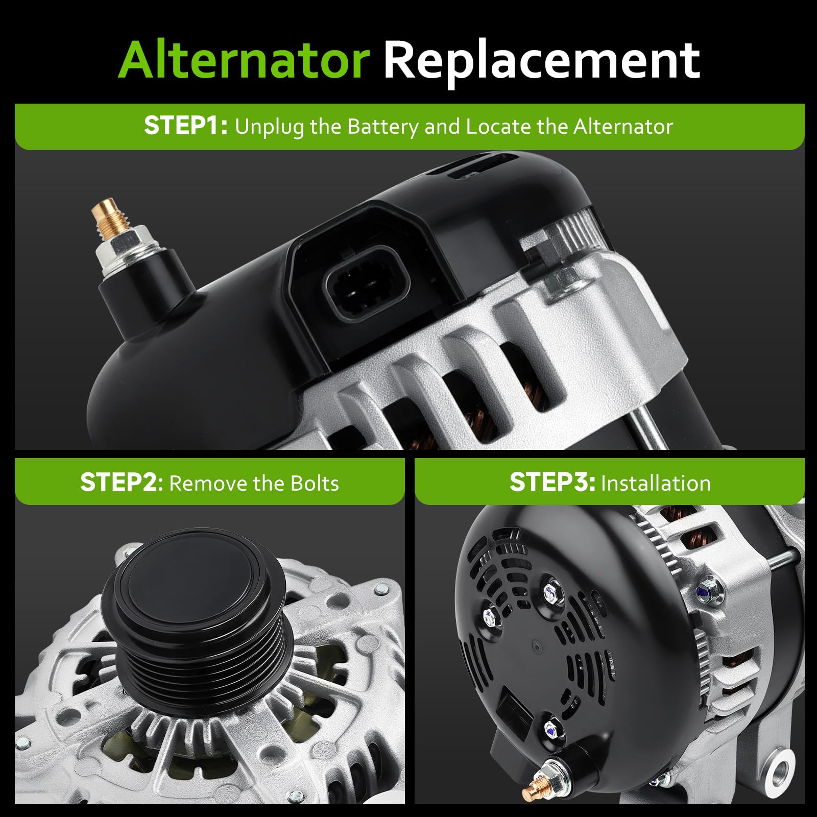 srosant alternator on test bench showing electrical verification and quality checks
