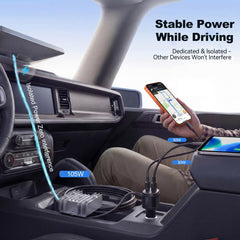 Srotime long DC cable laid out illustrating 16.4ft reach for flexible placement