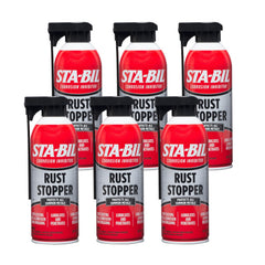 STA-BIL Rust Stopper front packaging showing six 13 oz aerosol cans for reliable protection