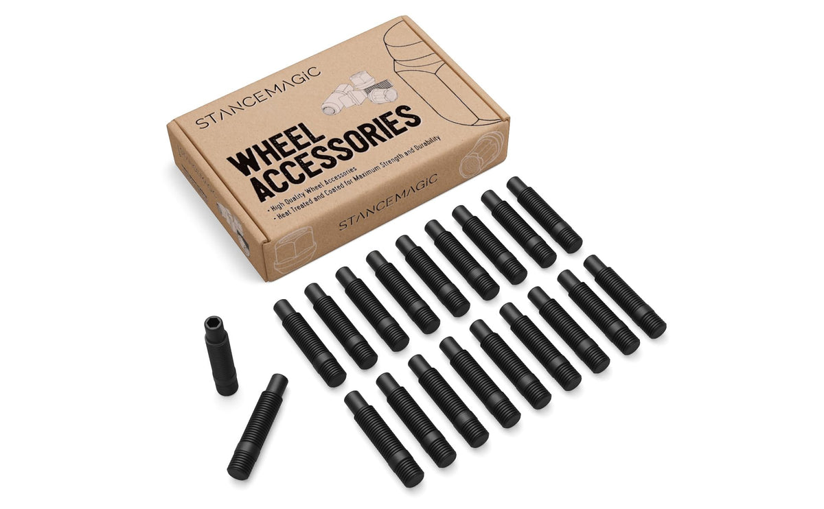 StanceMagic black stud pack showing 20 studs and packaging for quick installs