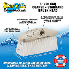 STAR BRITE brush head floating on water for easy retrieval and safety