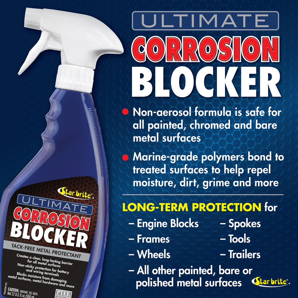 STAR BRITE protecting marine hardware on an outboard motor to resist salt corrosion