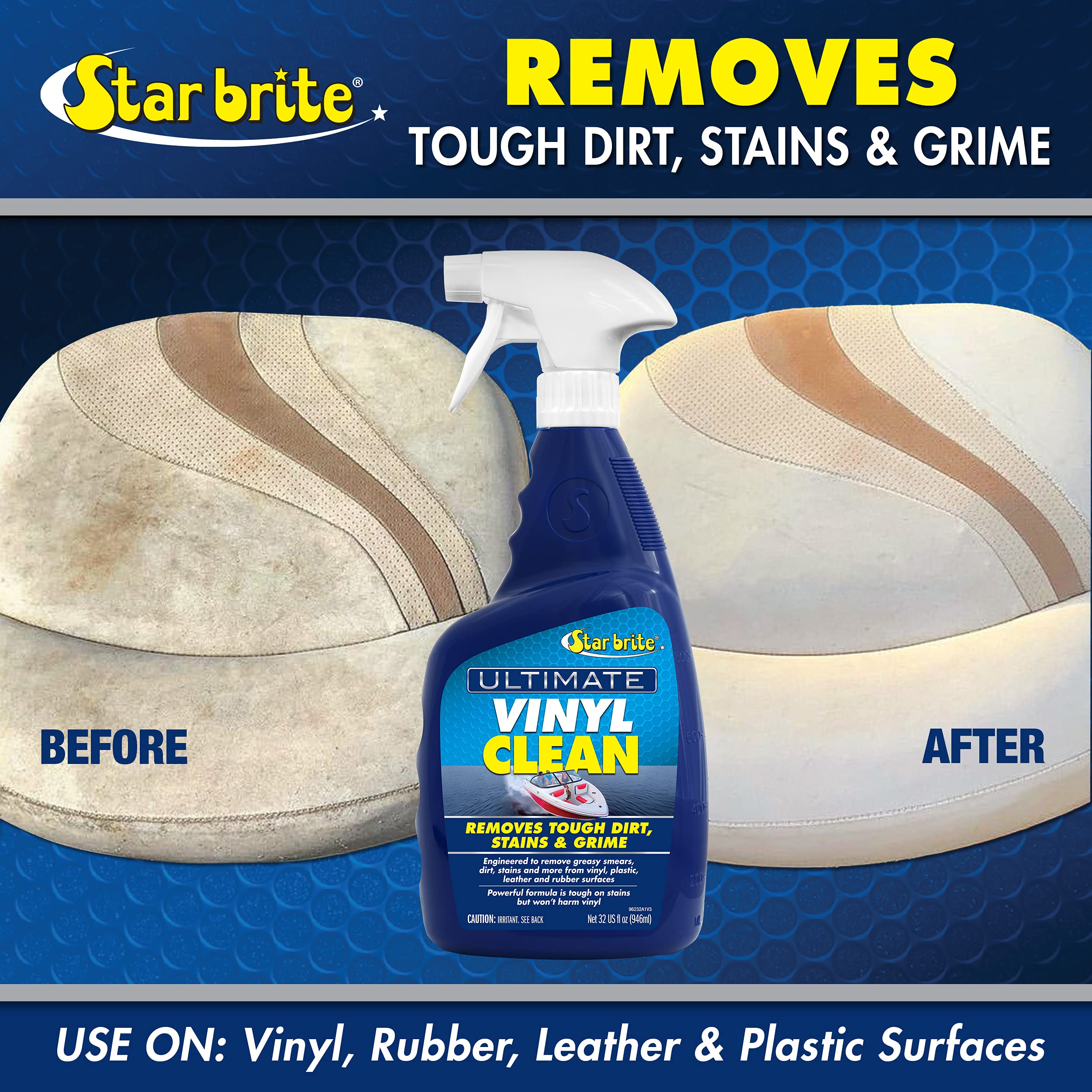 STAR BRITE cleaned upholstery on dock, refreshed appearance and UV-ready