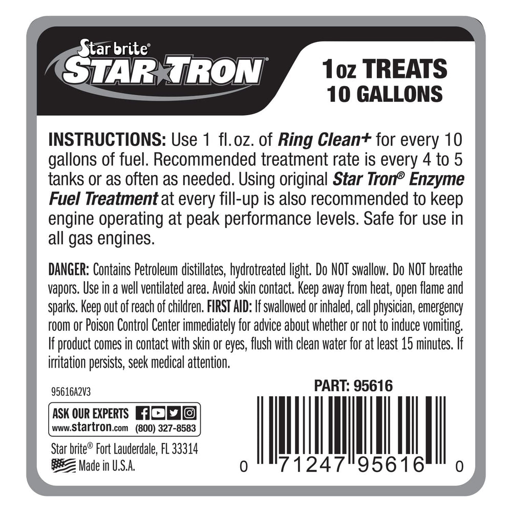 STAR BRITE bottle pouring measurement showing easy dosing