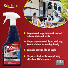 STAR BRITE product applied to RV slide-out seal for easier movement