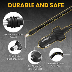 STARGEAR reinforced strain relief at connector reducing cable breakage risk