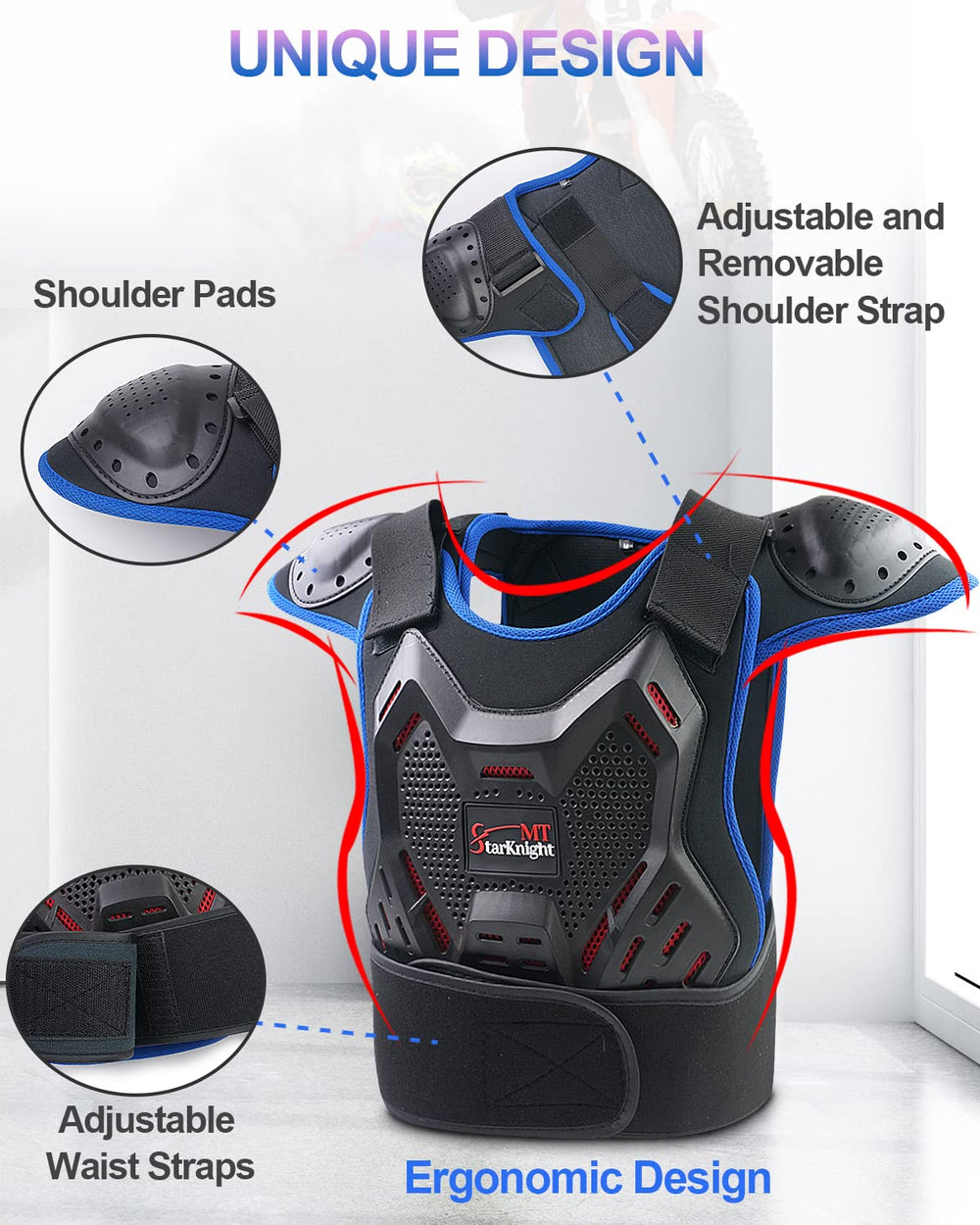 StarknightMT back panel highlighting rigid protection and fit