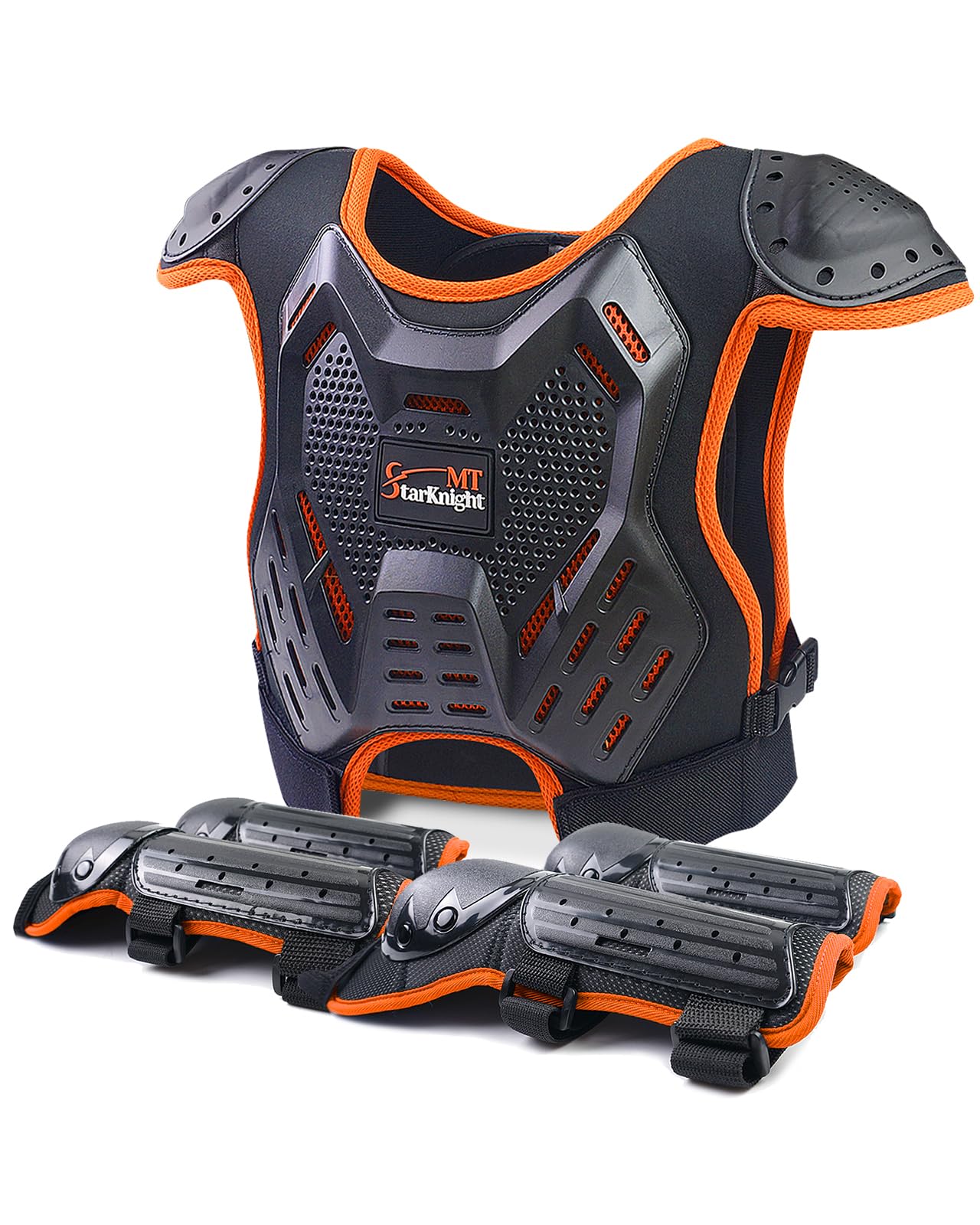 StarknightMT front view chest protector showing full coverage and safety
