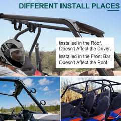 StarknightMT installed on Polaris RZR roll cage demonstrating fit and stability