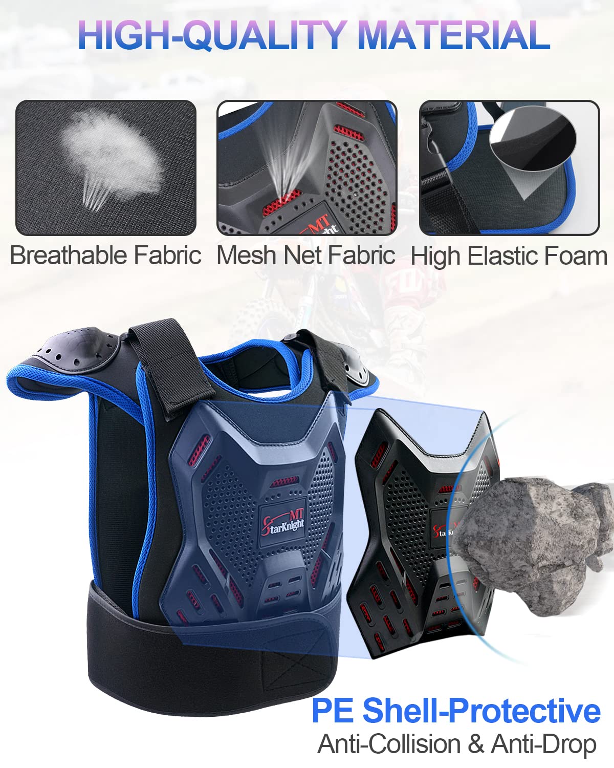 StarknightMT shoulder armor close-up for impact dispersion benefit