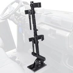 StarknightMT front view of vertical gun rack showing sturdy frame and slim shape for space savings