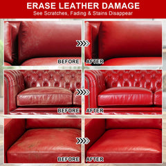 STARTSO WORLD before and after couch panel showing restored red color and uniform look