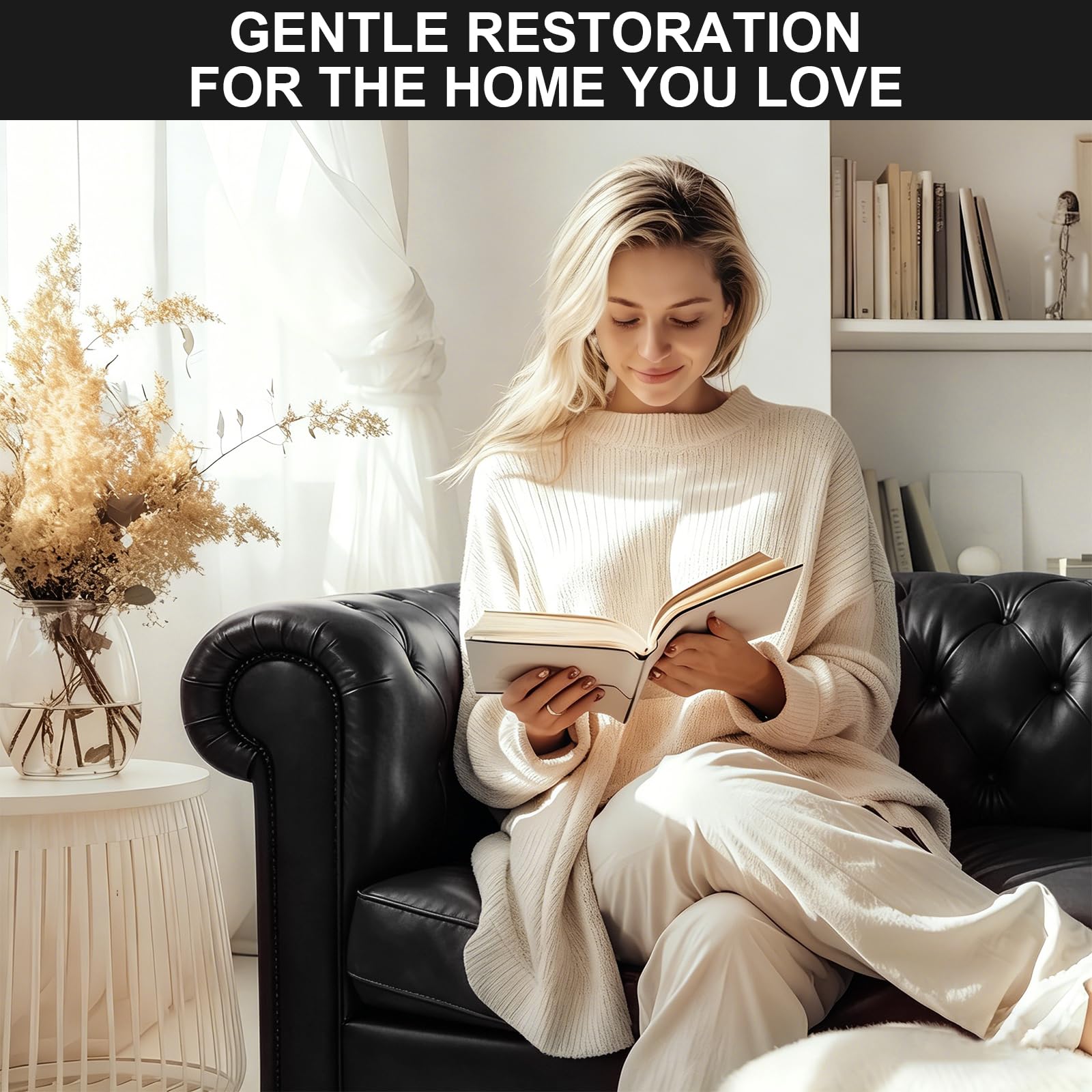 STARTSO WORLD finished sofa in living room highlighting refreshed appearance