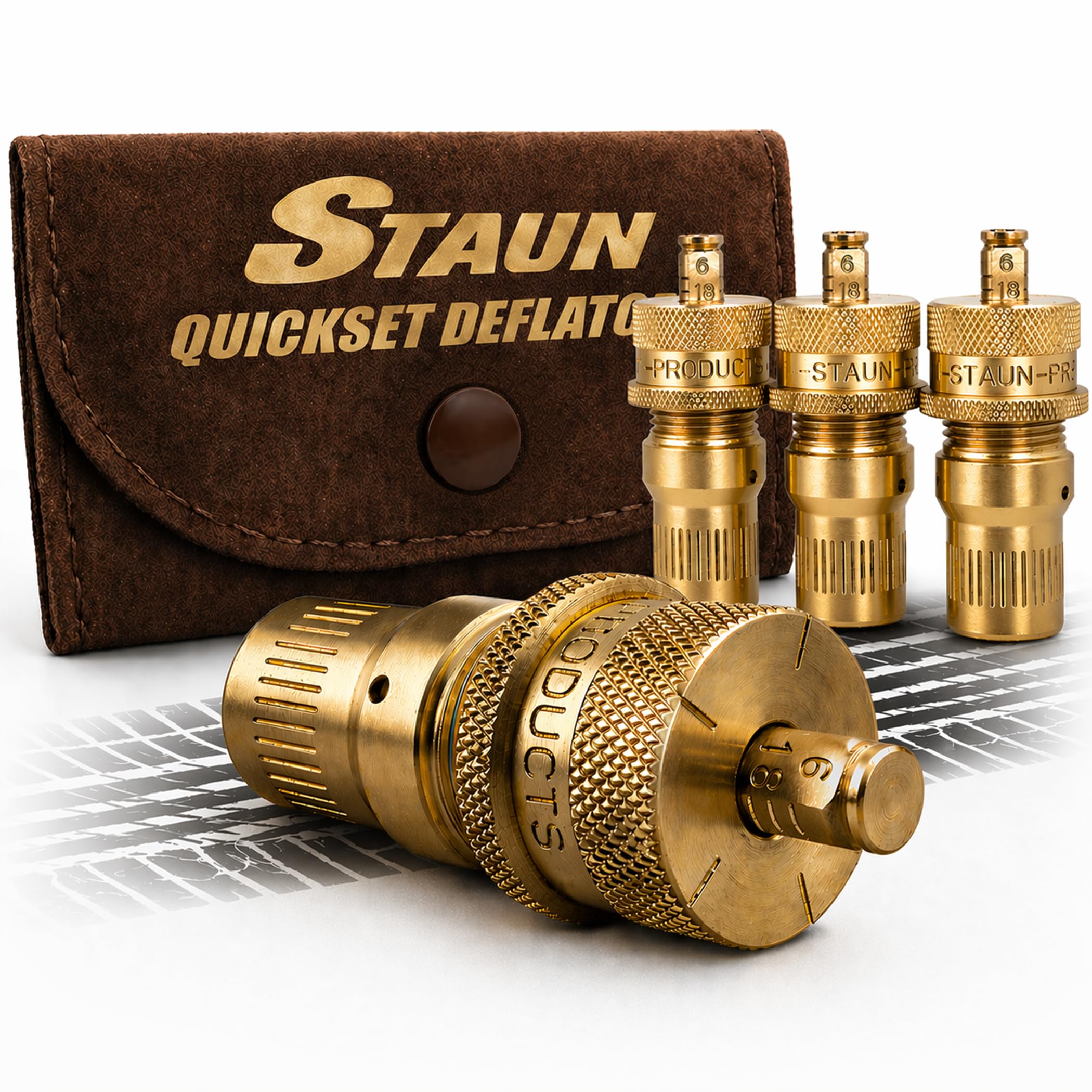 Staun front view showing compact design and easy storage benefit