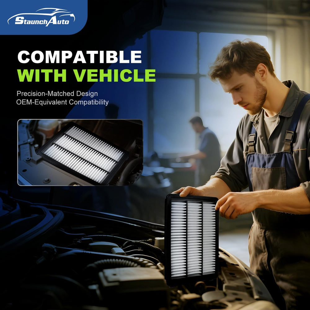 StaunchAuto cabin filter fitted behind glovebox demonstrating accessible replacement