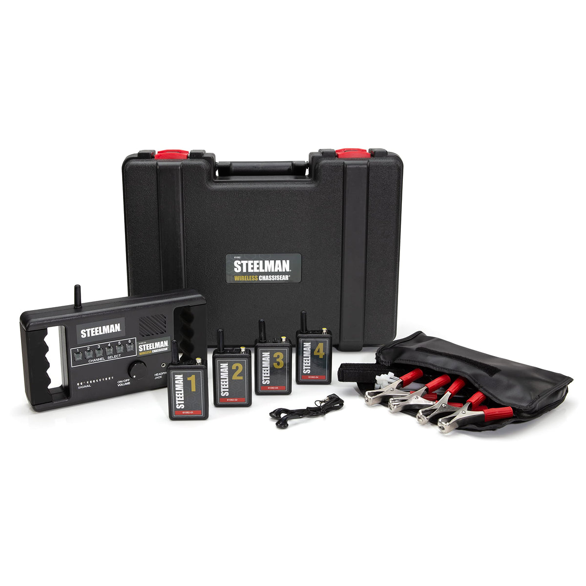 Steelman front view of kit showing receiver and transmitters for quick diagnosis