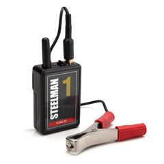 Steelman transmitter attached under hood to pinpoint engine noise while running
