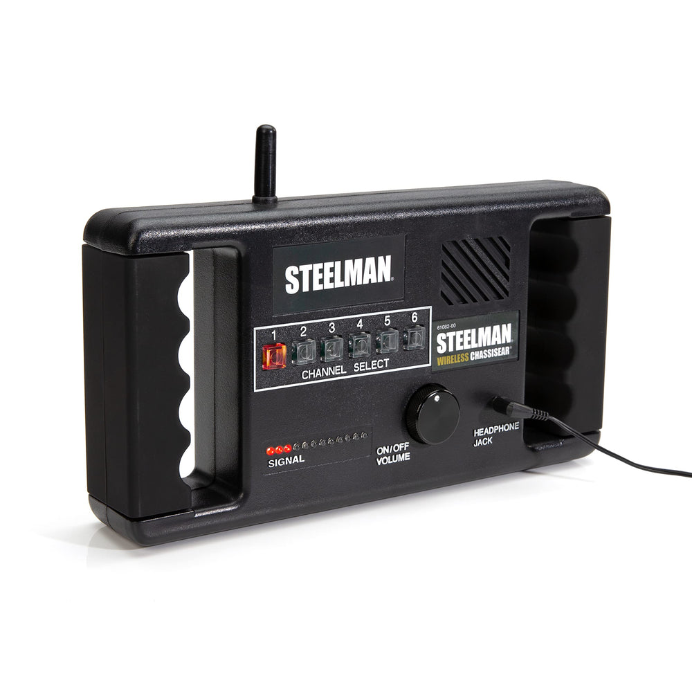 Steelman receiver display with illuminated channels and LED strength indicators