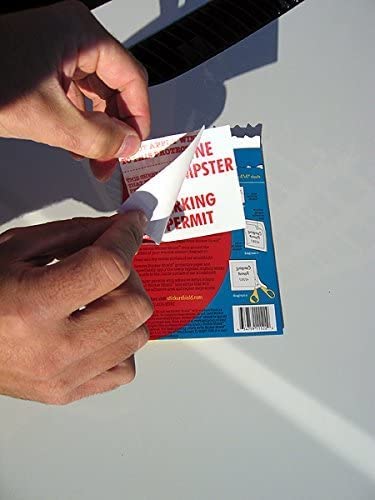 STICKER SHIELD protecting a window sticker on a home appliance