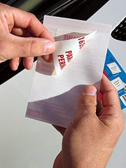 STICKER SHIELD peeled away leaving clean glass with no residue
