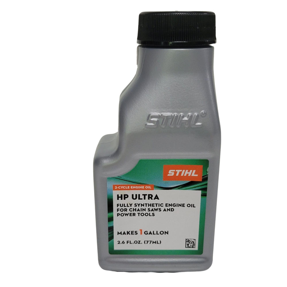 Stihl Ultra bottle in hand for precise mixing and spill-free fueling advantage