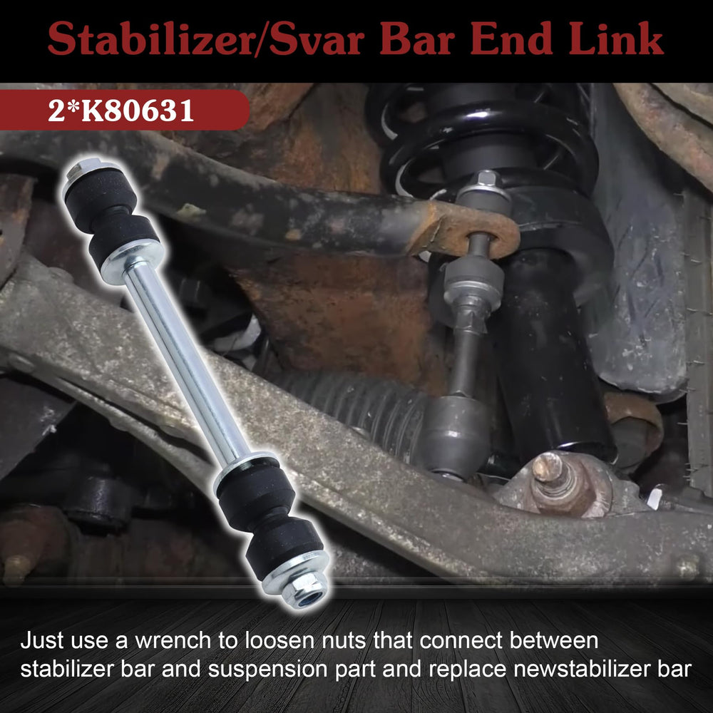 Stiueoav technician installing link on truck, conveys easier quieter ride benefit