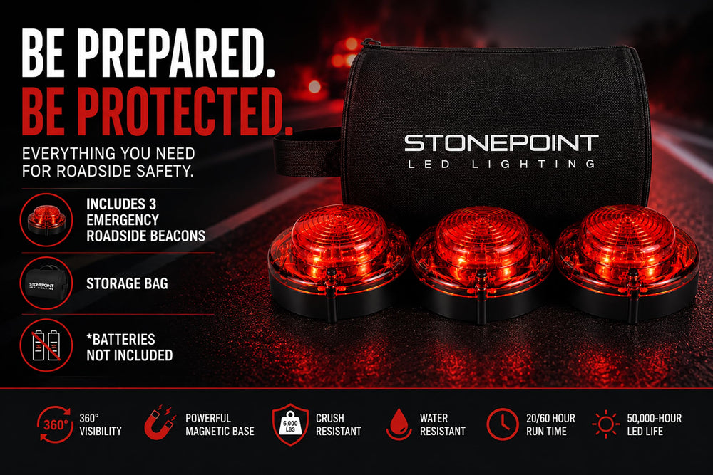 StonePoint LED size comparison in hand showing compact portability