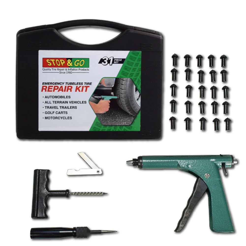 Stop & Go front case open showing organized kit for quick roadside repairs