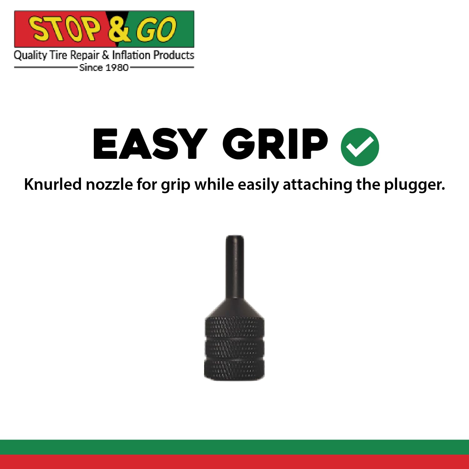 Stop & Go repair in action on vehicle demonstrating on-wheel puncture fix