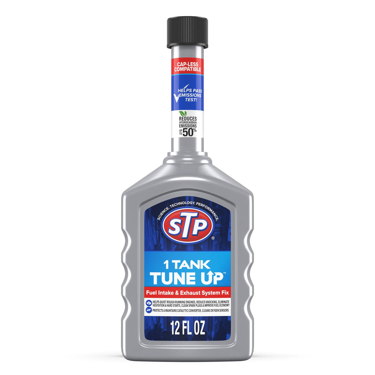 STP front packaging 12 fl oz bottle showing cleaner benefits