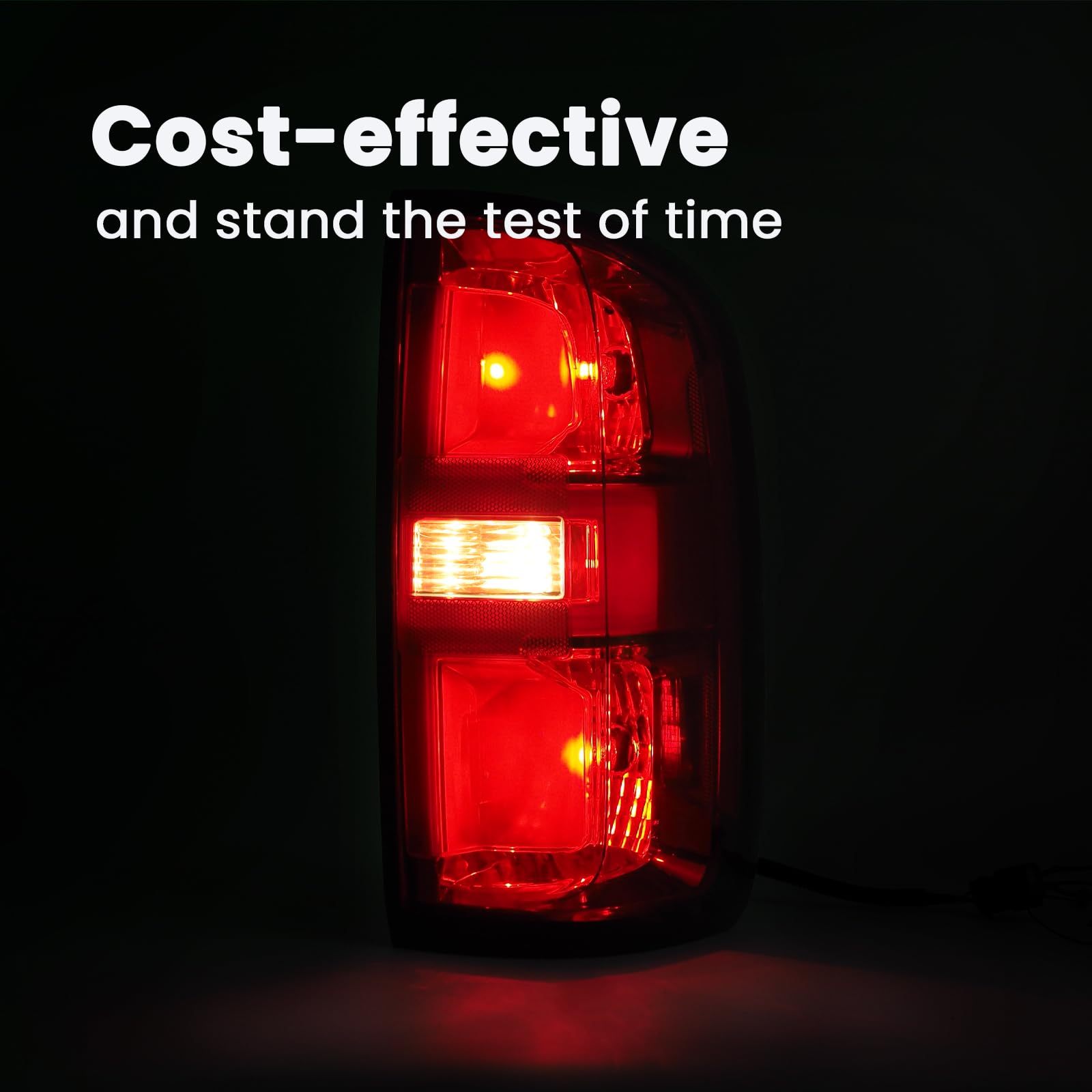 STRECOS tail light held in hand showing size and scale benefit