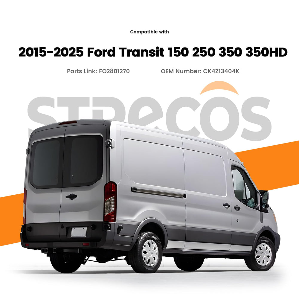 STRECOS tail light installed on Ford Transit rear demonstrating seamless bolt-on fit