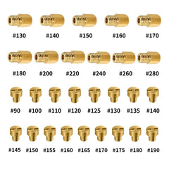 Strongthium neat jet selection layout with organized pieces for fast size selection and inventory control