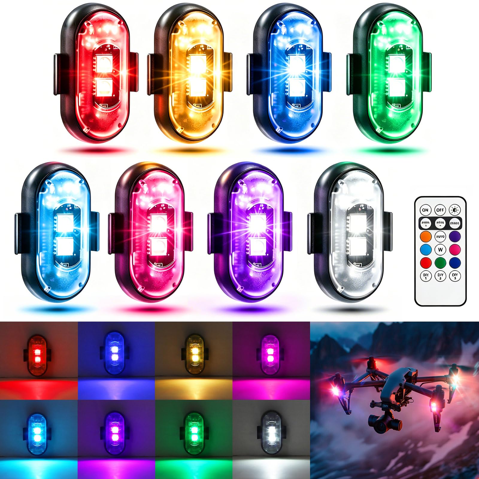 Suacopzar multi-color night display creating eye-catching accents