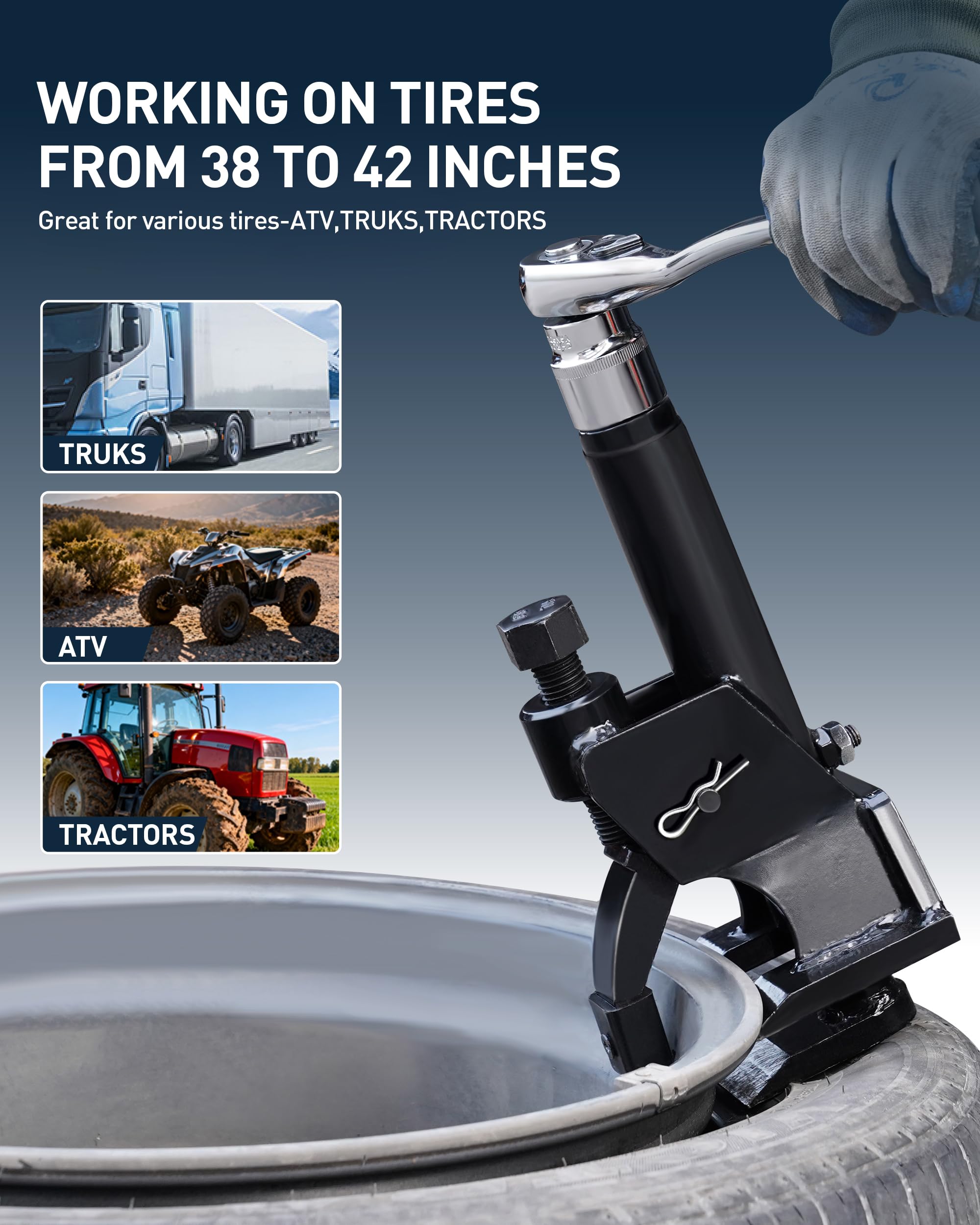 Subtoy removing bead on truck wheel for quicker tire changes