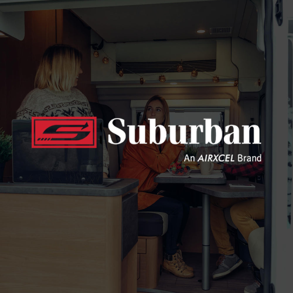 Suburban anode rods in an RV service trunk indicating preparedness and spare benefit