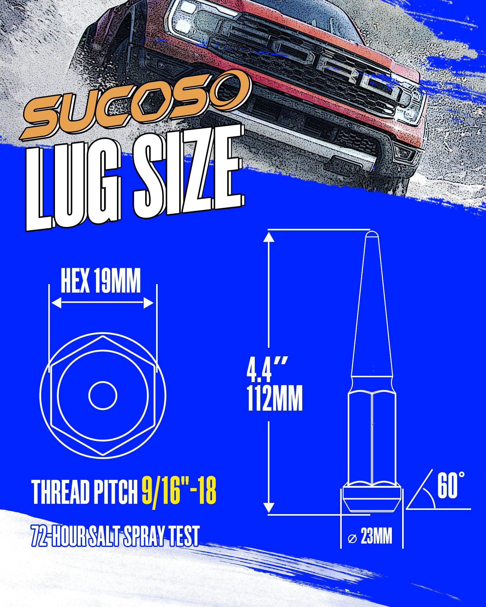 SUCOSO close-up of spike tip showing sharp profile and aggressive aesthetic