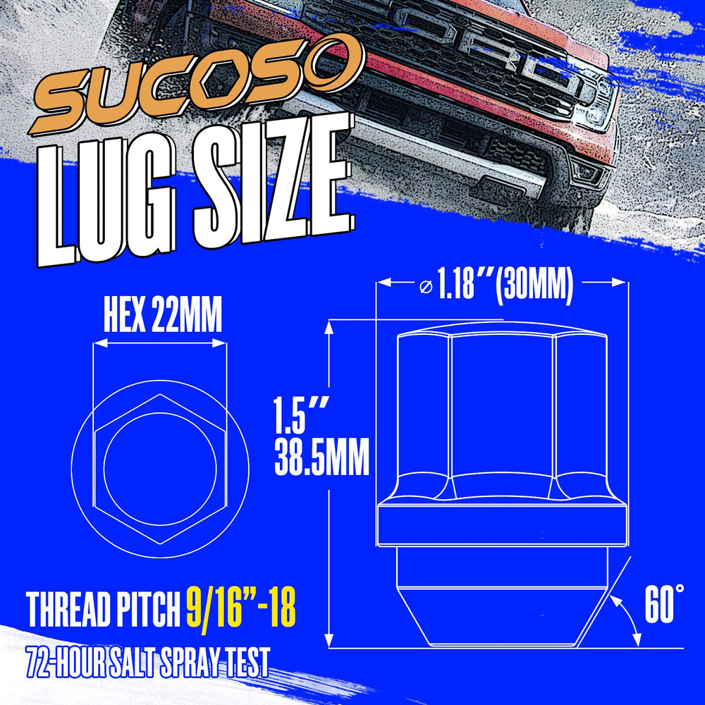 sucoso close-up of 9/16-18 threads and 60° cone seat for accurate fit