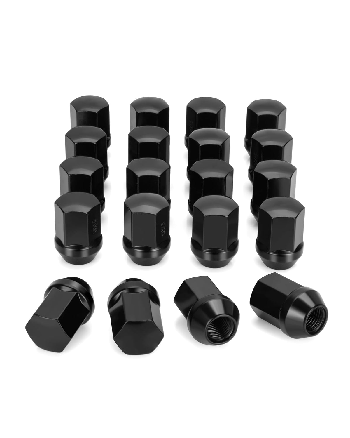 SUCOSO front view of 20-piece lug nut set showing ready-to-install kit and durable finish