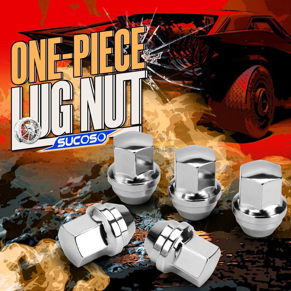 SUCOSO lug nut installed on alloy wheel highlighting neat factory appearance and security
