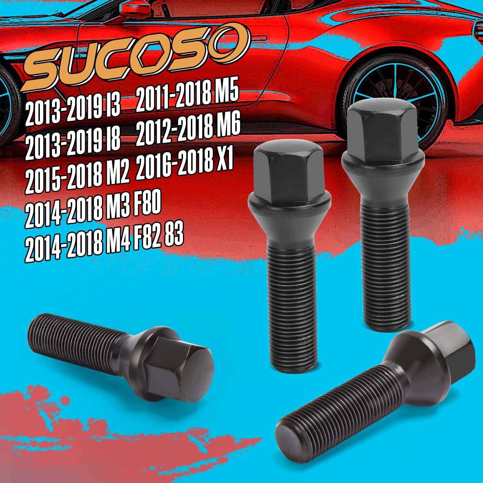 SUCOSO bolt beside ruler showing 45mm shank length for spacer compatibility