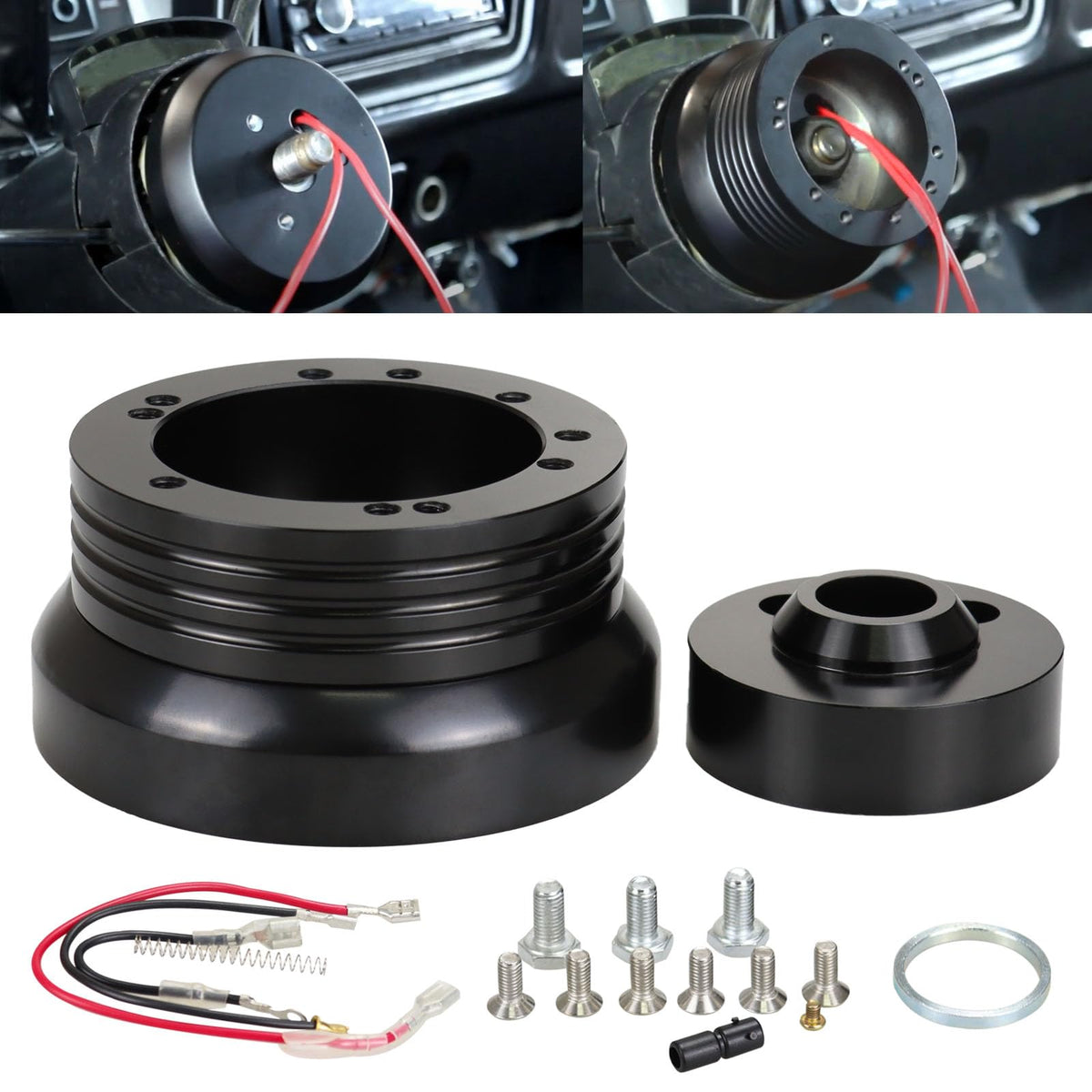 Sucusph adapter front view showing bolt pattern and clean finish, for secure wheel fit